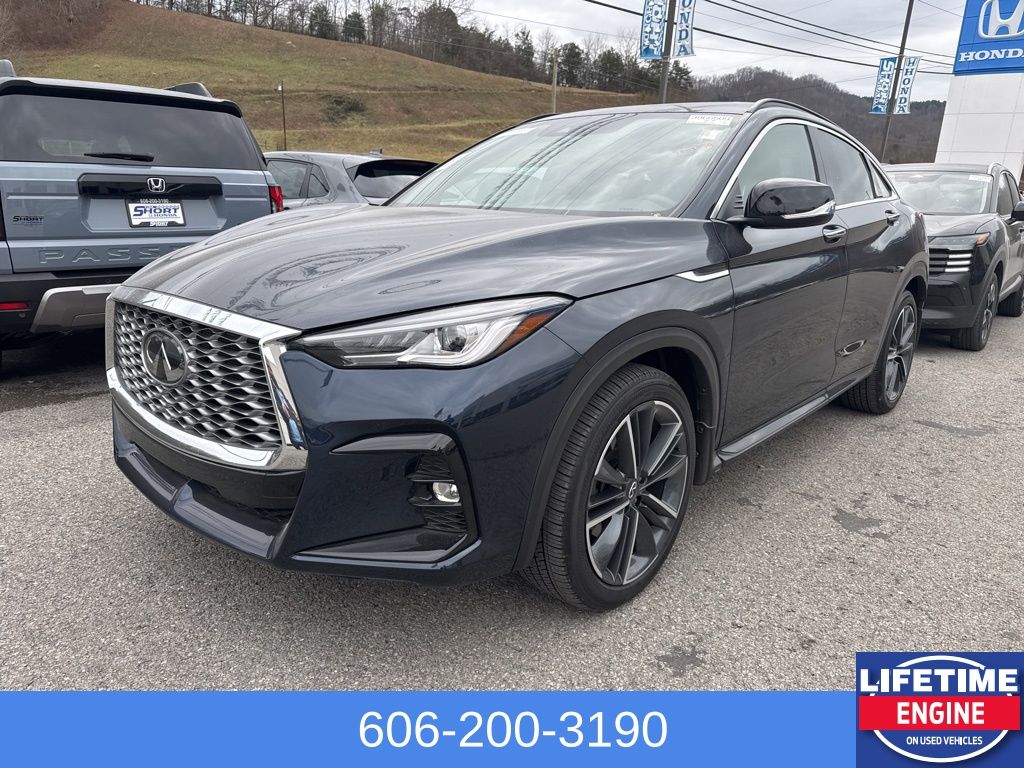 Hermosa Blue 2025 INFINITI QX55 Luxe AWD SUV / Crossover All-Wheel Drive Continuously Variable Transmission