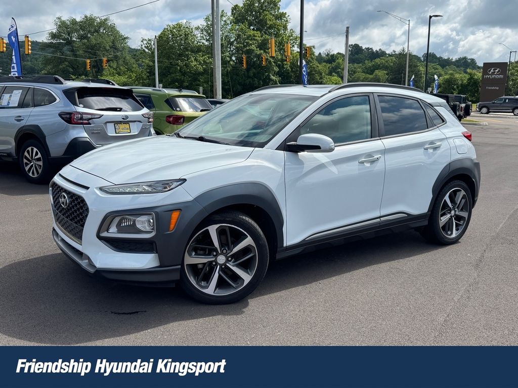 Chalk White 2018 Hyundai Kona Limited FWD SUV / Crossover Front-Wheel Drive 7-Speed Automatic