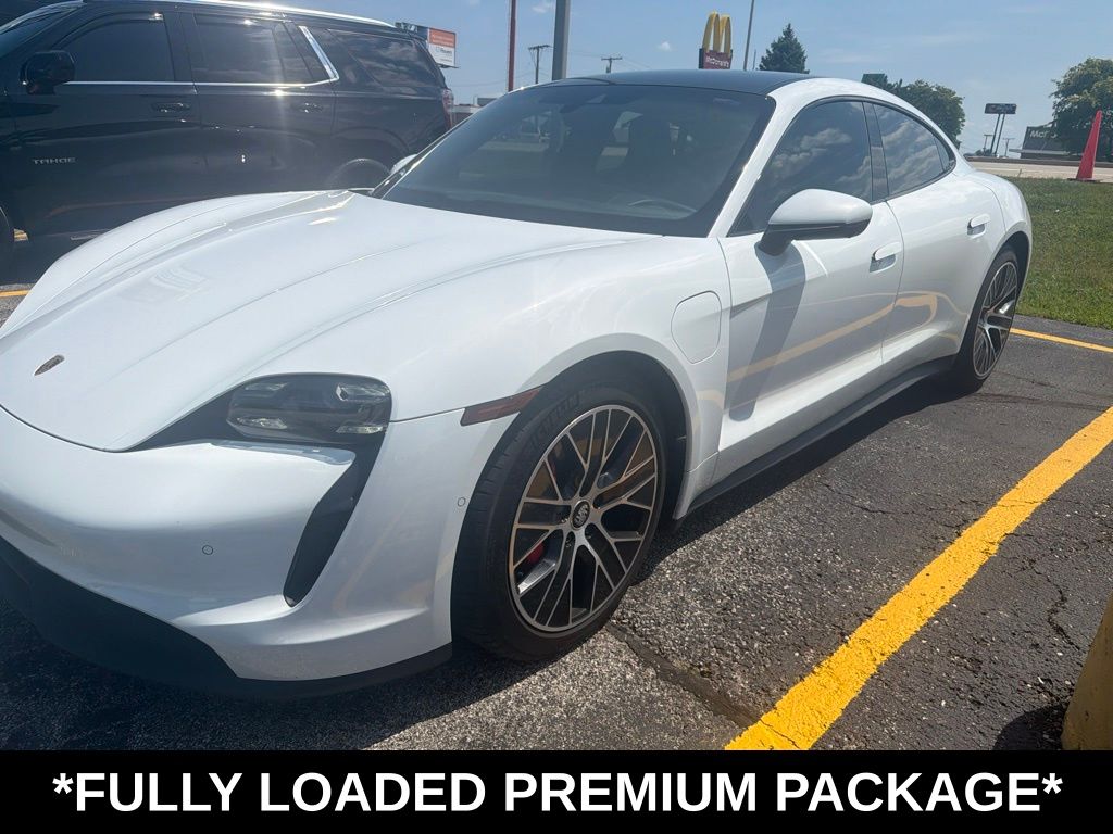 White 2020 Porsche Taycan Sedan All-Wheel Drive 2-Speed Automatic