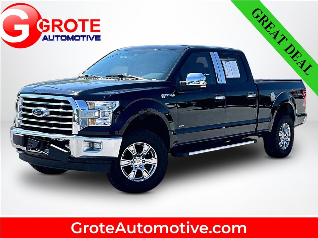 Black 2017 Ford F-150 Pickup Truck Four-Wheel Drive Automatic
