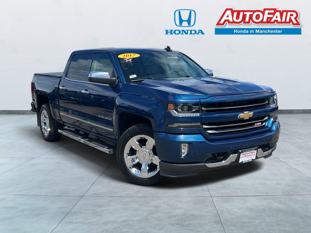 Deep Ocean Blue Metallic 2017 Chevrolet Silverado 1500 Pickup Truck Four-Wheel Drive 8-Speed Automatic Overdrive