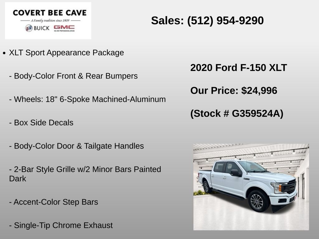 Used Car 2020 Ford F-150  Xlt For Sale Under $25,000 In Austin, Texas