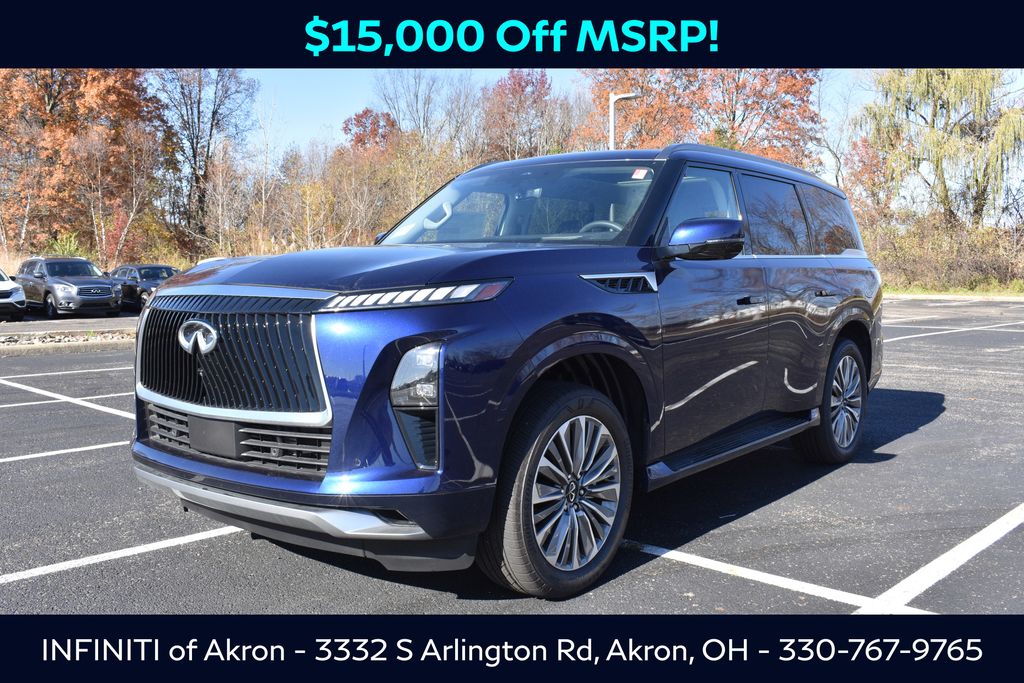 Blue 2025 INFINITI QX80 Luxe 4WD SUV / Crossover All-Wheel Drive 9-Speed Automatic