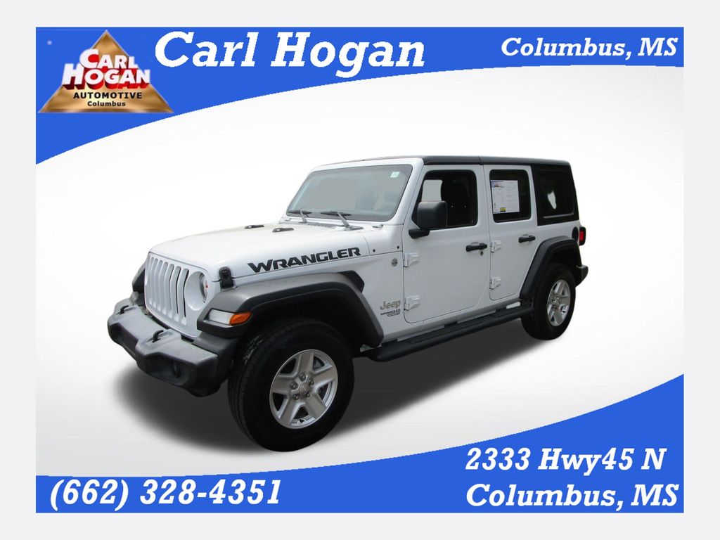 Bright White Clearcoat 2019 Jeep Wrangler Unlimited Sport 4WD SUV / Crossover Four-Wheel Drive 8-Speed Automatic