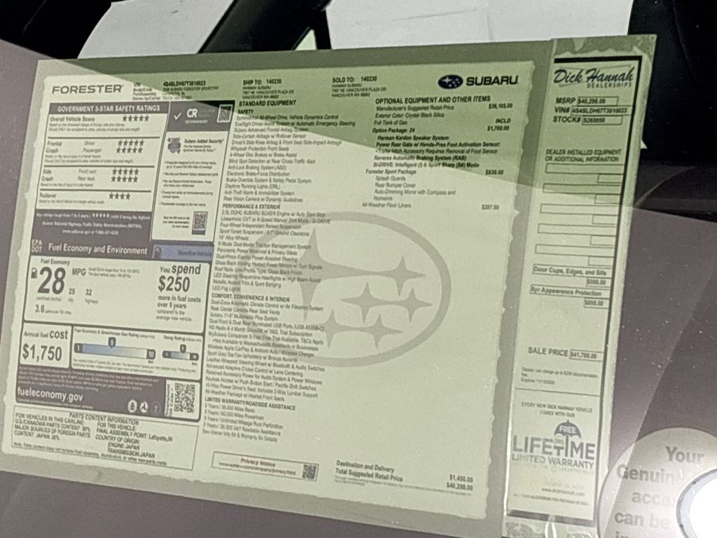 2026 Subaru Forester Sport