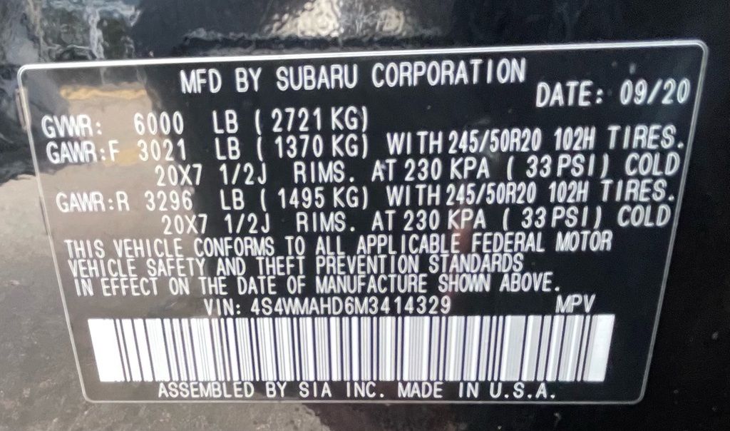 2021 Subaru Ascent Premium Black at Don McGill Toyota