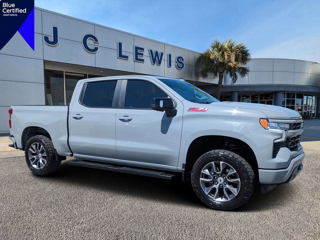 Slate Gray Metallic 2024 Chevrolet Silverado 1500 RST Crew Cab 4WD Pickup Truck Four-Wheel Drive Automatic