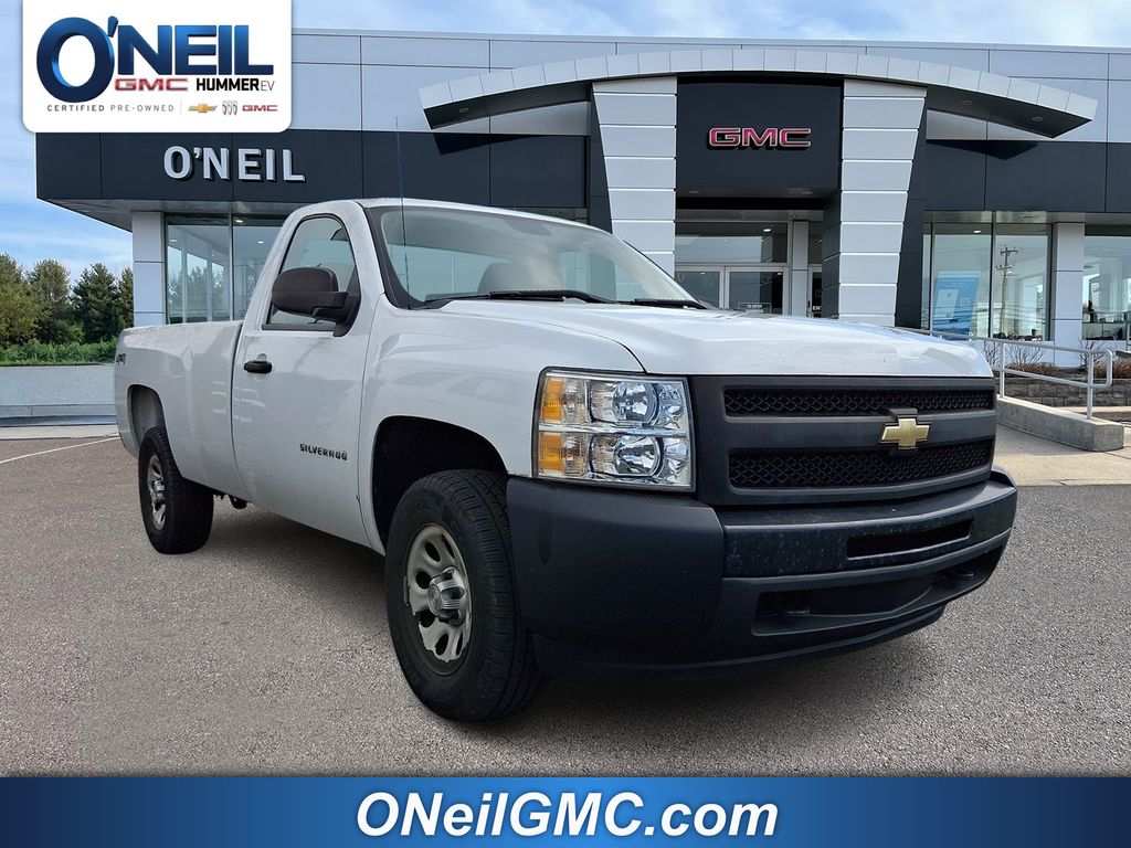 Summit White 2013 Chevrolet Silverado 1500 Work Truck 4WD Pickup Truck Four-Wheel Drive 4-Speed Automatic Overdrive