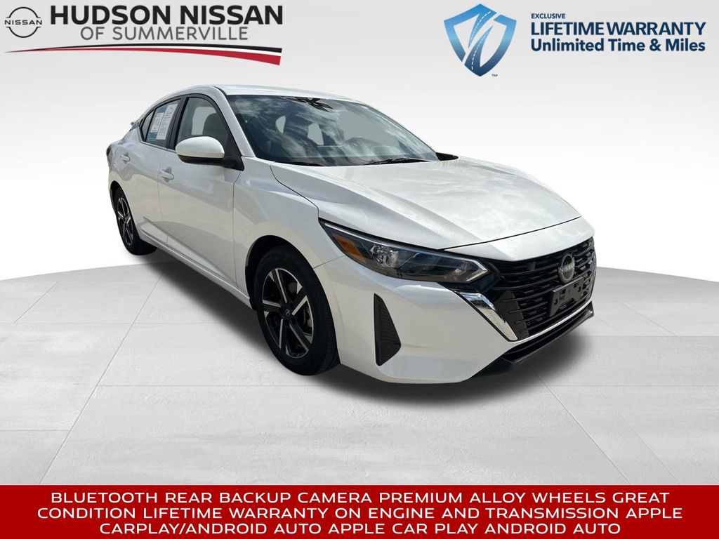2024 Aspen White Tricoat Nissan Sentra SV Sedan