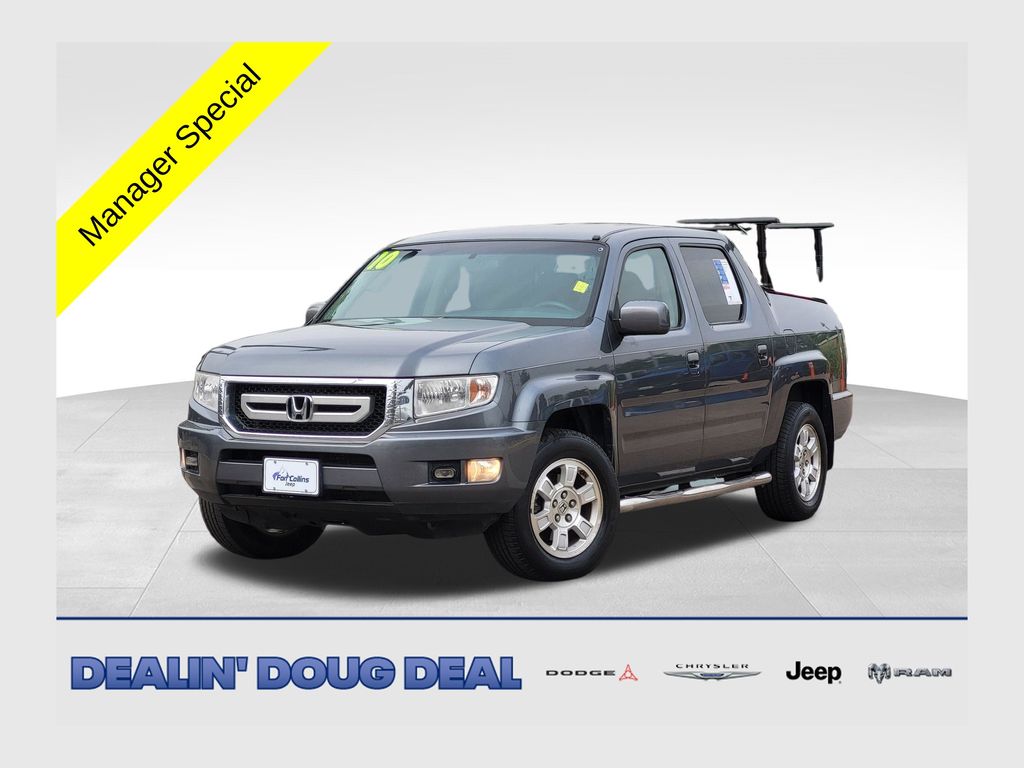 Gray 2010 Honda Ridgeline Pickup Truck Four-Wheel Drive 5-Speed Automatic