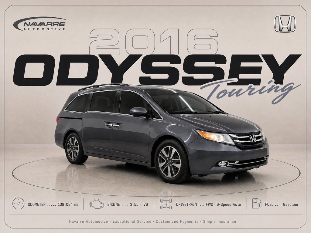 Gray 2016 Honda Odyssey Minivan Front-Wheel Drive 6-Speed Automatic