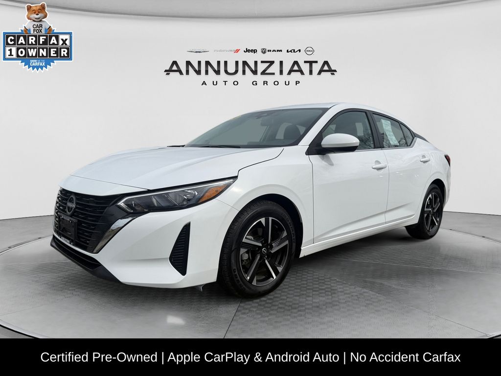 White (Fresh Powder) 2024 Nissan Sentra Sedan Front-Wheel Drive Continuously Variable Transmission