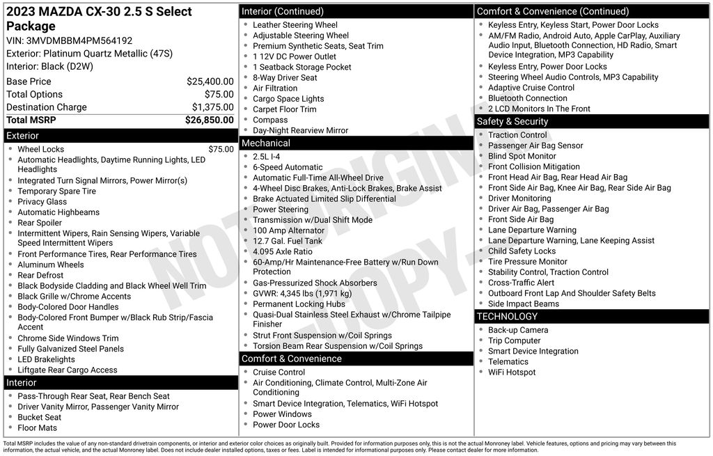 2023 Mazda CX-30 Select AWD's photo