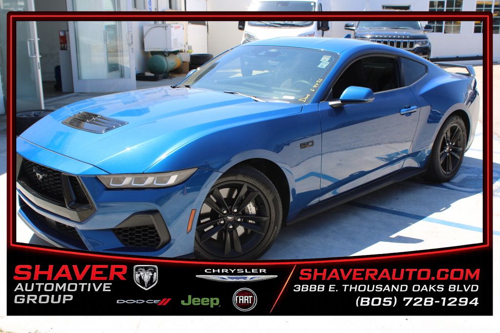 Blue Metallic 2024 Ford Mustang Coupe Rear-Wheel Drive 6-Speed Manual