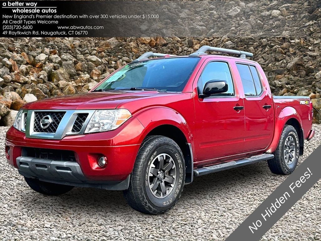 Lava Red 2017 Nissan Frontier Pickup Truck Four-Wheel Drive 5-Speed Automatic Overdrive