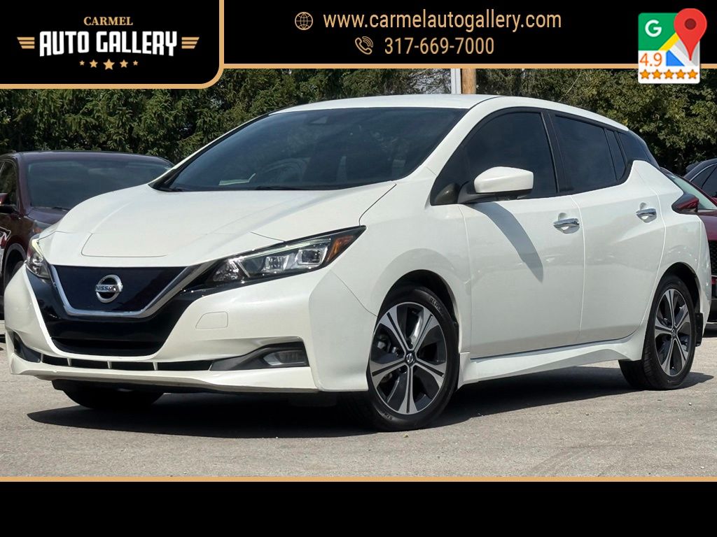 Pearl White 2021 Nissan LEAF Hatchback Front-Wheel Drive Automatic