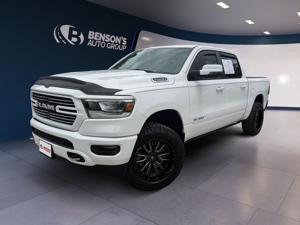 Bright White Clearcoat 2024 RAM 1500 Laramie Crew Cab RWD Pickup Truck 4X2 8-Speed Automatic
