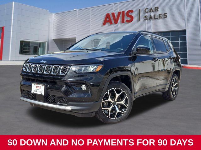 Diamond Black Crystal Pearlcoat 2025 Jeep Compass SUV / Crossover Four-Wheel Drive 8-Speed Automatic