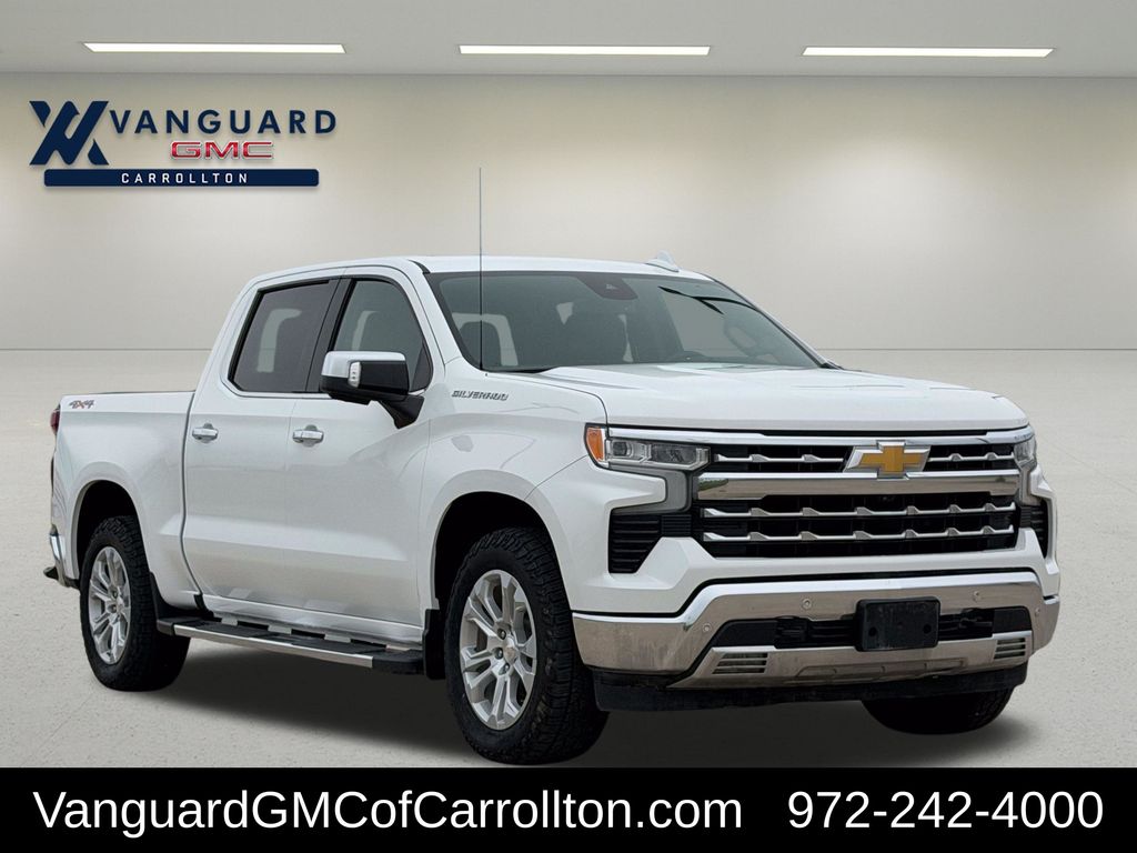 Summit White 2023 Chevrolet Silverado 1500 Pickup Truck Four-Wheel Drive Automatic