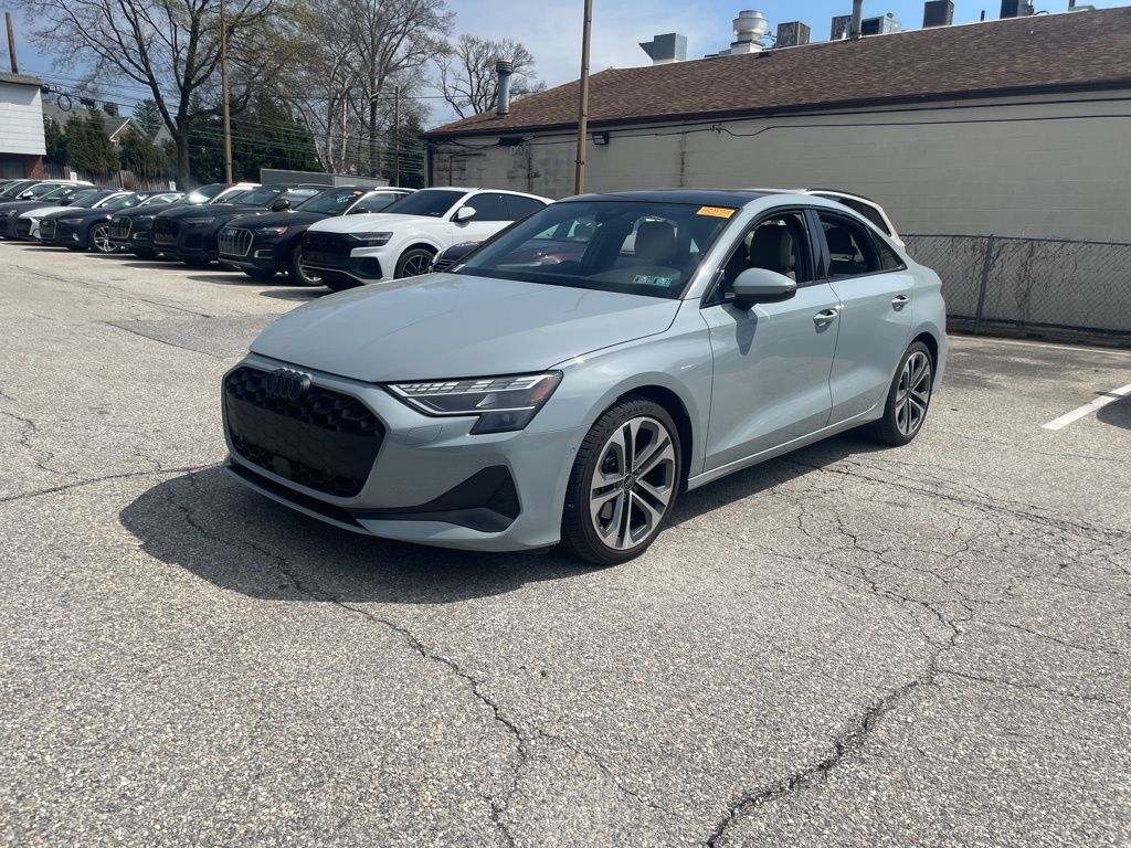 Gray Pearl 2025 Audi A3 quattro Premium Plus 40 TFSI Sedan All-Wheel Drive 7-Speed Automatic