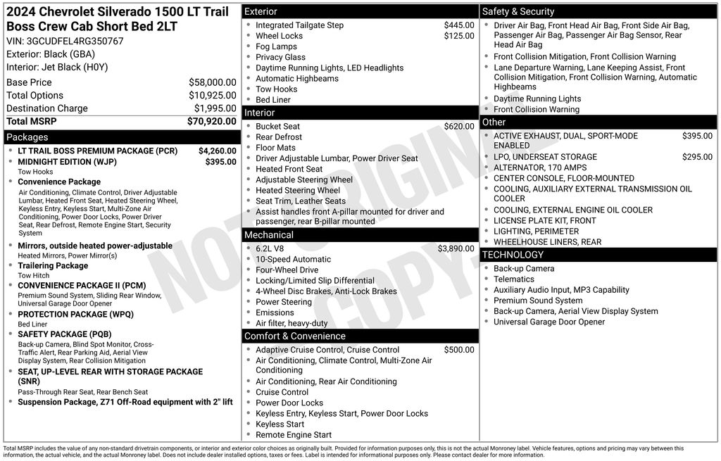 Used Car 2024 Chevrolet Silverado 1500  Lt Trail Boss For Sale Under $50,000 In Austin, Texas