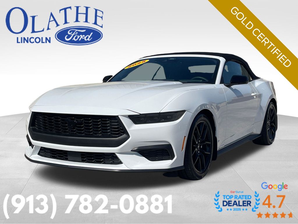 Oxford White 2025 Ford Mustang Convertible Rear-Wheel Drive Automatic