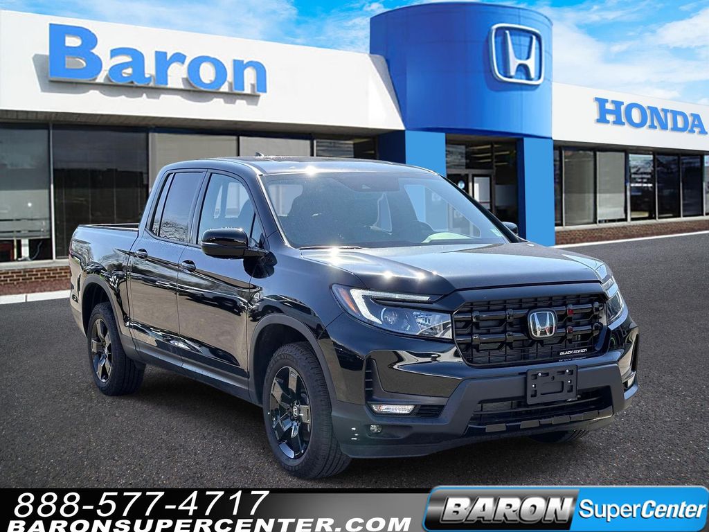 Crystal Black Pearl 2025 Honda Ridgeline Black Edition AWD Pickup Truck All-Wheel Drive 9-Speed Automatic