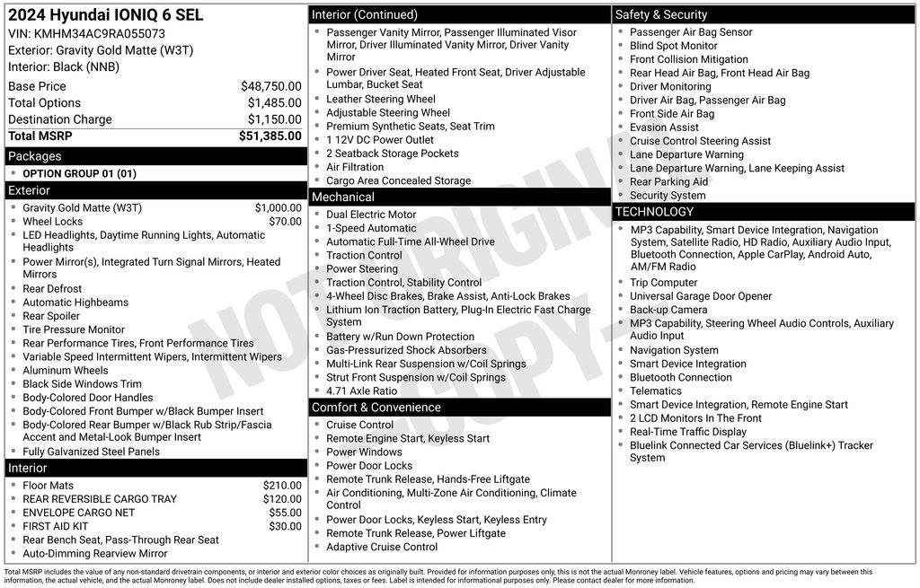 Used 2024 Gold Hyundai SEL image 6