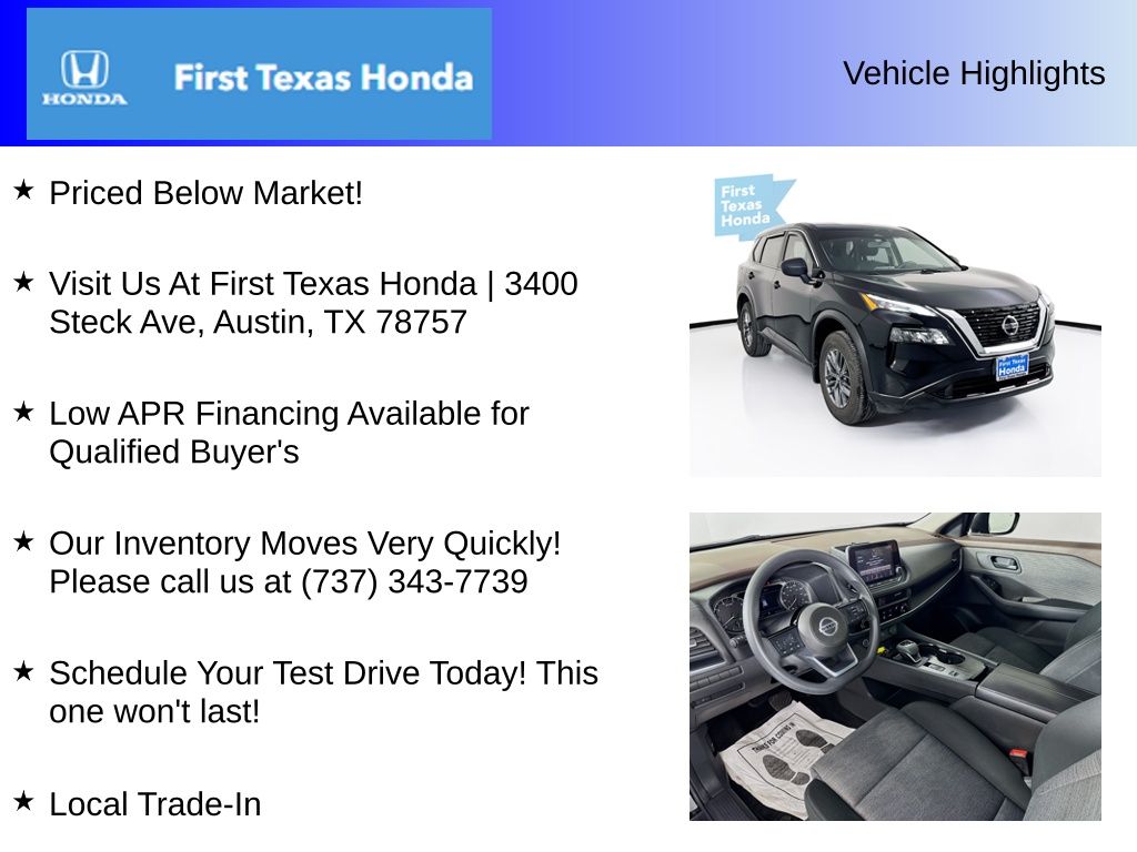 Used Car 2021 Nissan Rogue  S For Sale Under $20,000 In Austin, Texas