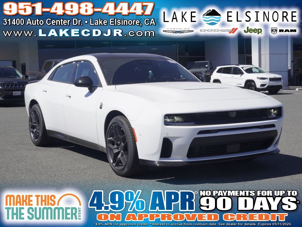 Bright White Clearcoat 2026 Dodge Charger Scat Pack Sedan AWD Sedan All-Wheel Drive 8-Speed Automatic
