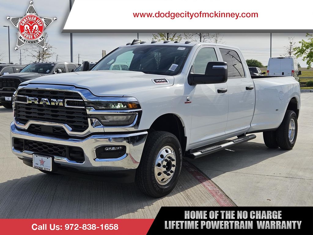 Bright White Clearcoat 2026 RAM 3500 Tradesman Crew Cab LB DRW 4WD Pickup Truck Four-Wheel Drive 8-Speed Automatic