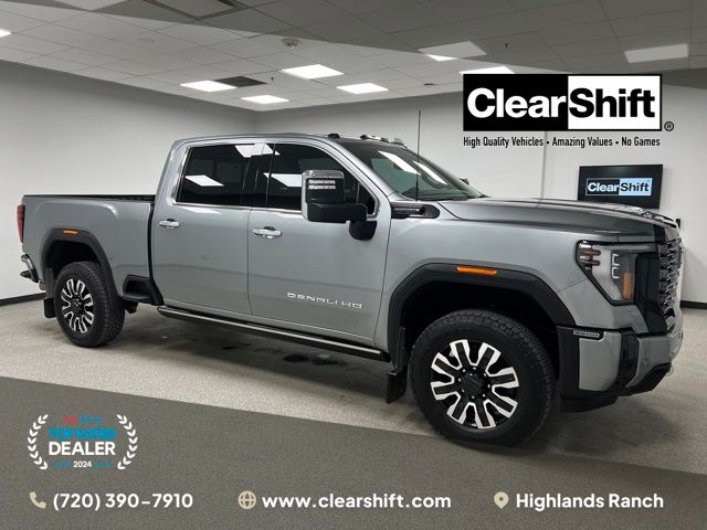 Sterling Metallic 2025 GMC Sierra 3500HD Denali Ultimate Crew Cab 4WD Pickup Truck Four-Wheel Drive 10-Speed Automatic