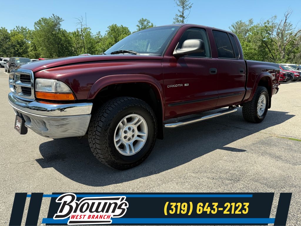Red 2001 Dodge Dakota SLT Quad Cab 4WD Pickup Truck Four-Wheel Drive 4-Speed Automatic Overdrive