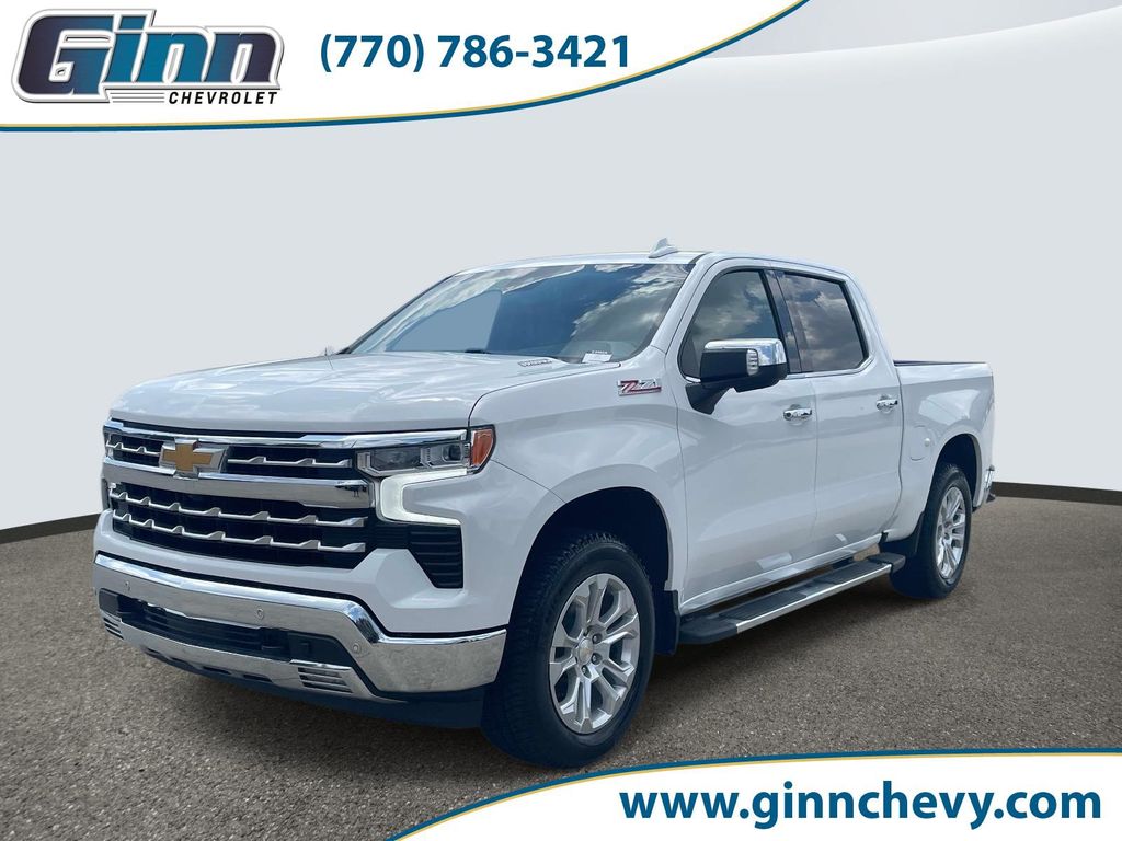 Summit White 2024 Chevrolet Silverado 1500 Pickup Truck Four-Wheel Drive Automatic