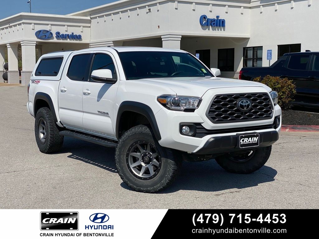 Super White 2020 Toyota Tacoma TRD Off Road Double Cab 4WD Pickup Truck Four-Wheel Drive 6-Speed Automatic