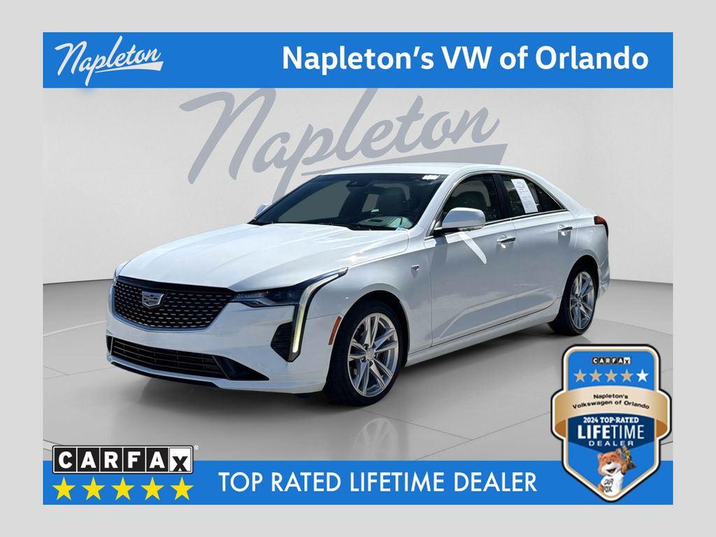 Summit White 2023 Cadillac CT4 Luxury RWD Sedan Rear-Wheel Drive 8-Speed Automatic