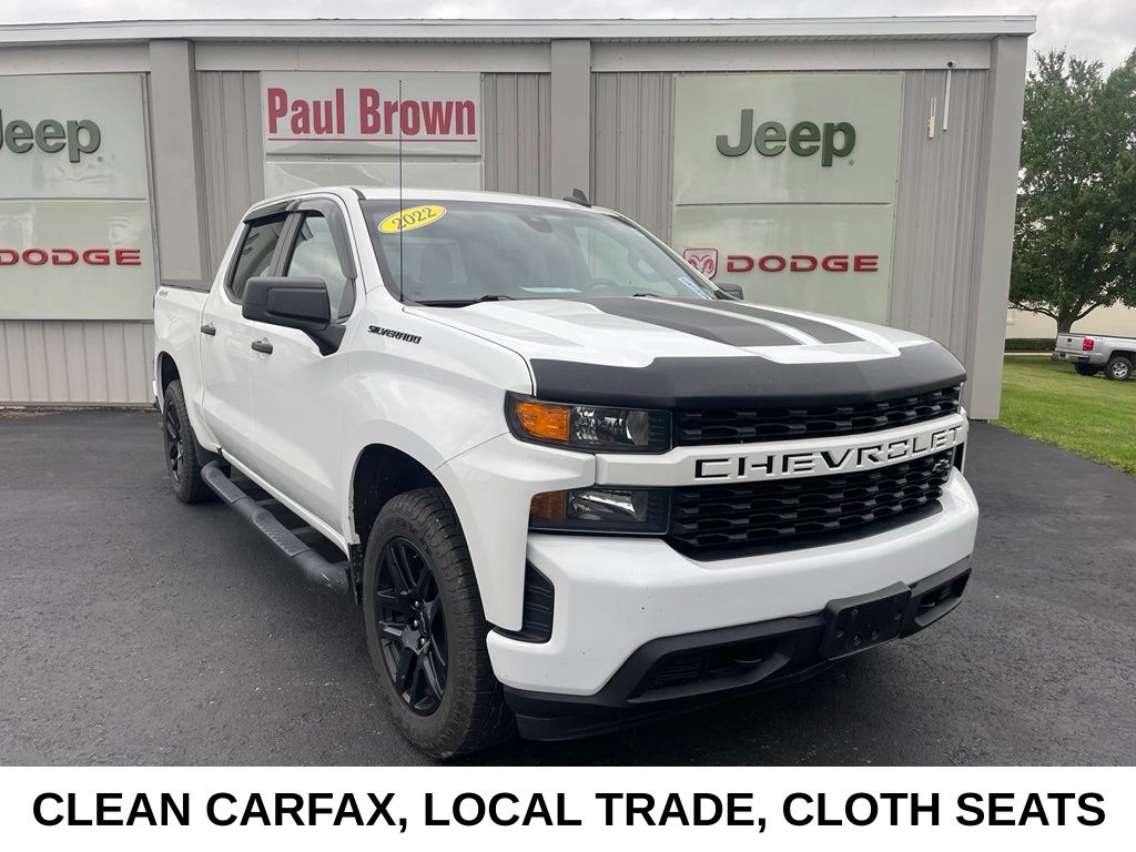 White 2022 Chevrolet Silverado 1500 Pickup Truck Four-Wheel Drive 8-Speed Automatic