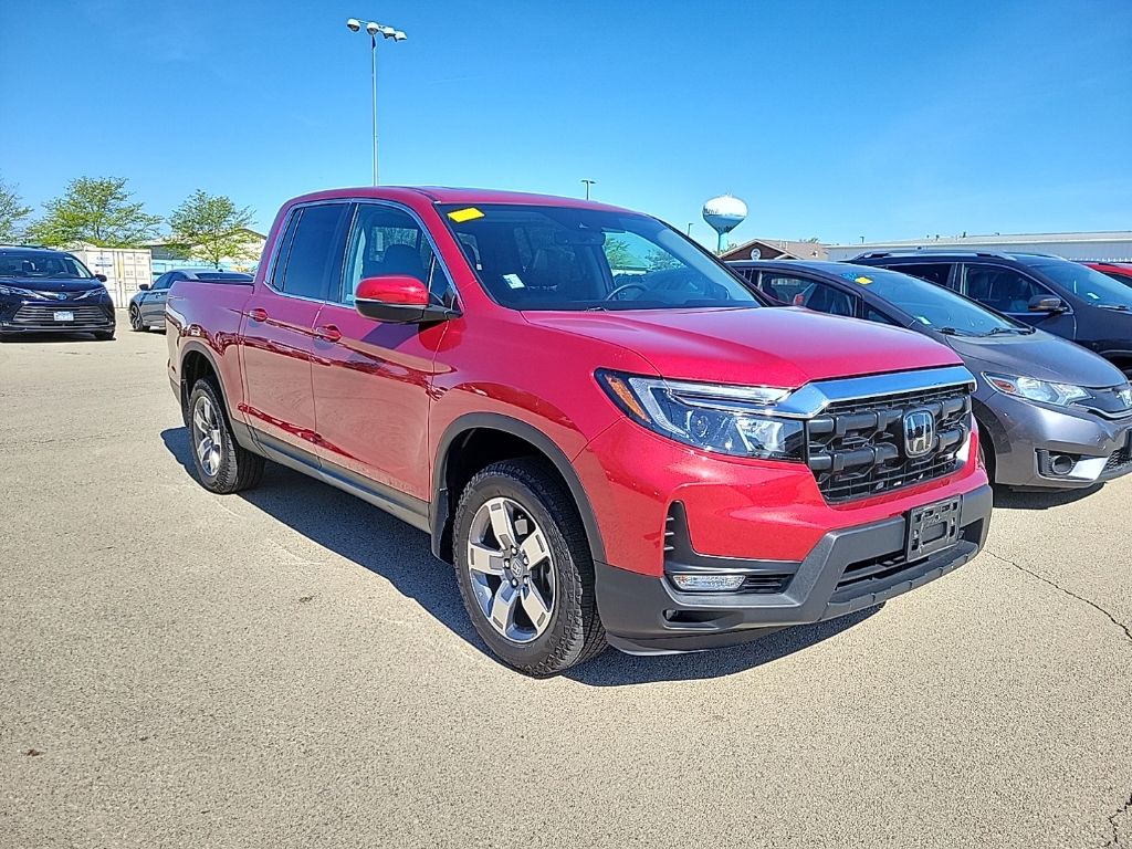 Radiant Red 2024 Honda Ridgeline RTL AWD Pickup Truck All-Wheel Drive 9-Speed Automatic