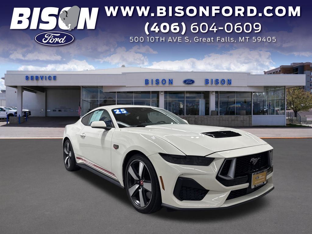 Wimbledon White 2025 Ford Mustang Coupe Rear-Wheel Drive Automatic