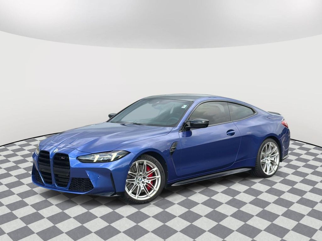 Portimao Blue Metallic 2025 BMW M4 Coupe All-Wheel Drive 8-Speed Automatic