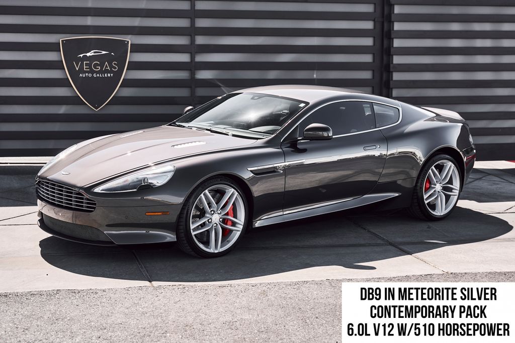 Gray 2014 Aston Martin DB9 Coupe RWD Coupe Rear-Wheel Drive 6-Speed Automatic