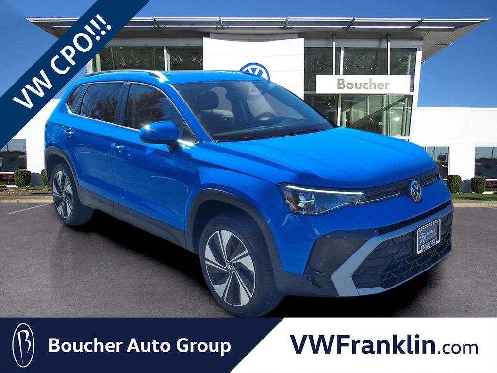 Cornflower Blue 2025 Volkswagen Taos SE 4Motion SUV / Crossover All-Wheel Drive 8-Speed Automatic