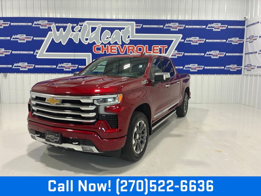 Radiant Red Tintcoat 2023 Chevrolet Silverado 1500 High Country Crew Cab 4WD Pickup Truck Four-Wheel Drive Automatic