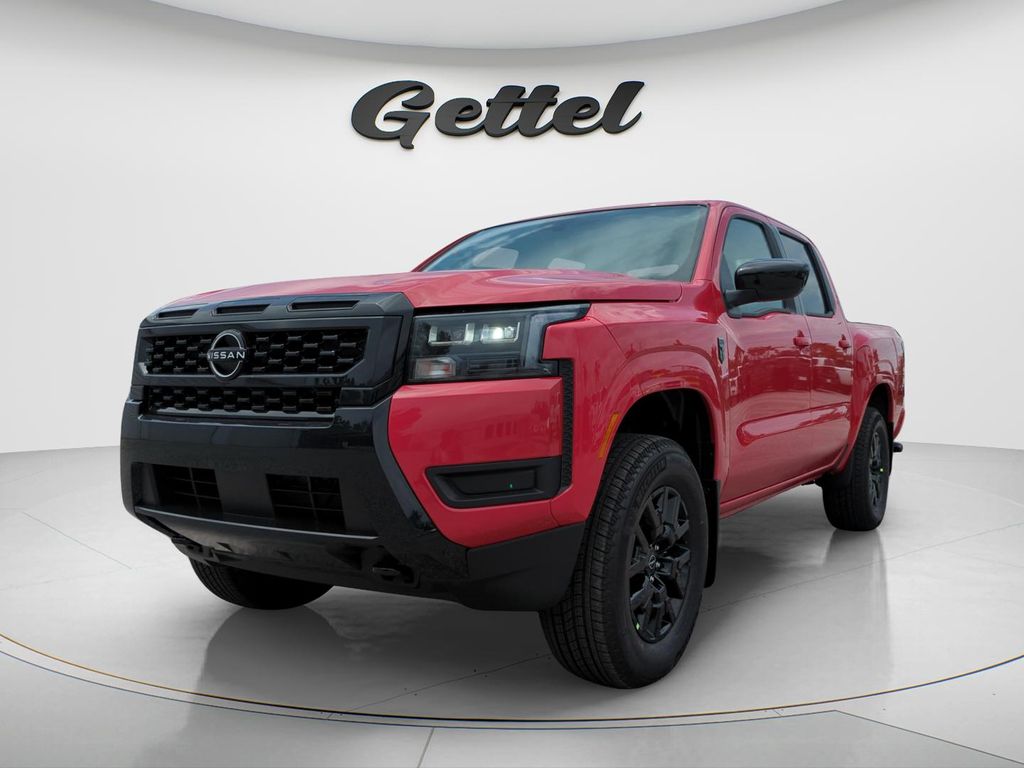 Red Alert 2026 Nissan Frontier SV Crew Cab 4WD Pickup Truck Four-Wheel Drive 9-Speed Automatic Overdrive