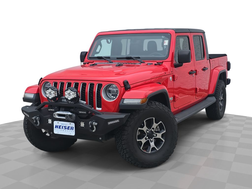 Firecracker Red Clearcoat 2020 Jeep Gladiator Overland Crew Cab 4WD Pickup Truck Four-Wheel Drive 8-Speed Automatic