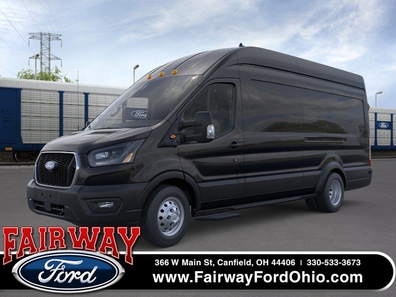 Agate Black Metallic 2026 Ford Transit Cargo 350 HD High 11000 GVWR Roof Extended LB DRW AWD Van All-Wheel Drive