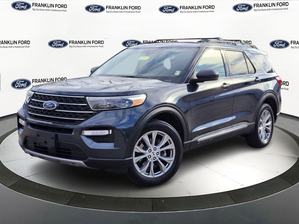 Stone Blue Metallic 2023 Ford Explorer XLT AWD SUV / Crossover All-Wheel Drive Automatic