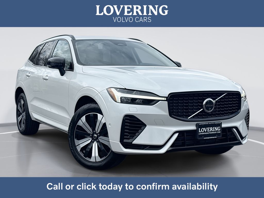 Crystal White Metallic 2025 Volvo XC60 Recharge T8 Plus Dark Theme eAWD SUV / Crossover All-Wheel Drive Automatic