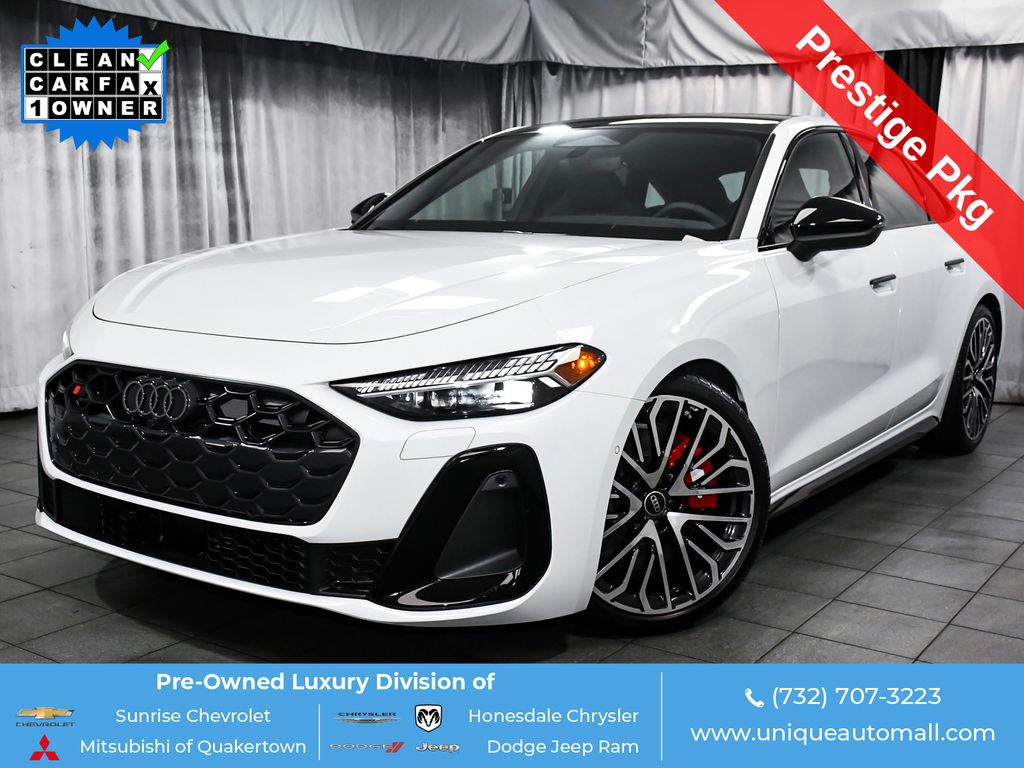 Glacier White Metallic 2025 Audi S5 Sedan All-Wheel Drive 7-Speed Automatic