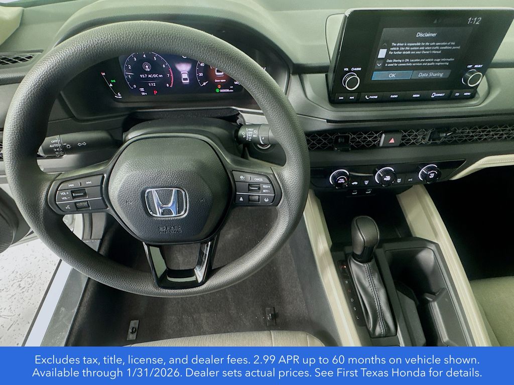 New Car 2025 Honda Accord  Lx For Sale Under $30,000 In Austin, Texas